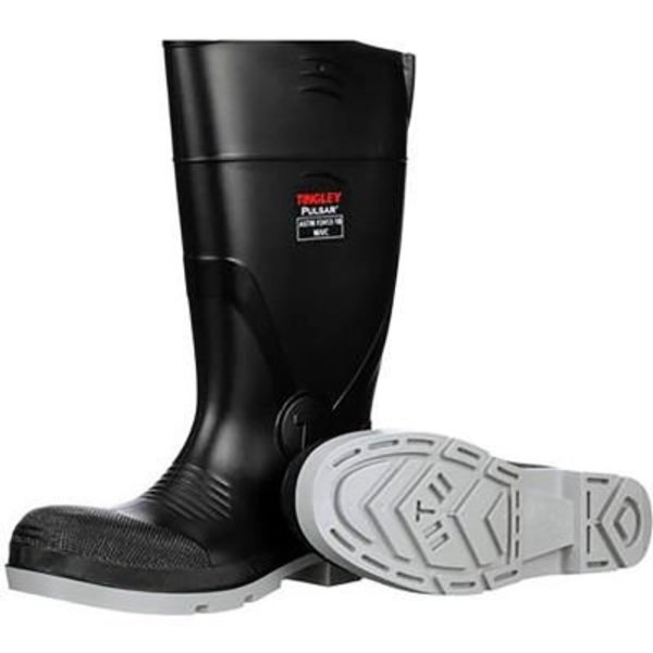 Tingley Tingley® Pulsar Knee Boot, Composite Safety Toe Chevron Plus®, 15"H, Blk/Gray, Size 4 43251.04